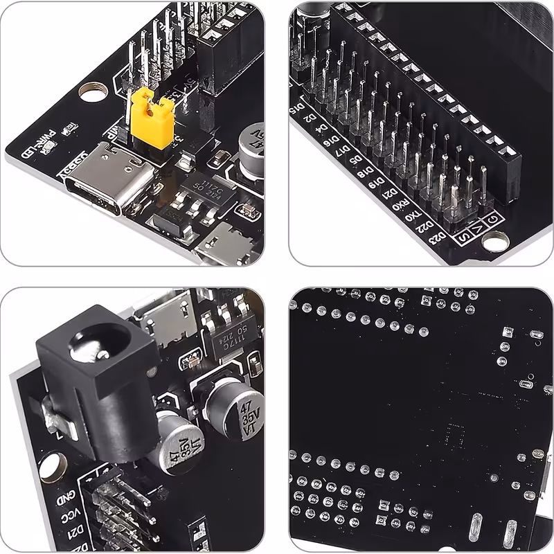 1/2/4 ערכות לוח פיתוח esp32 עם ממשק usb כפול, לוח פיתוח esp32 esp-32s 30 עם ממשק type-c ו-micro usb כפול, לוח הרחבה ל-esp32 פרטי מוצר 3
