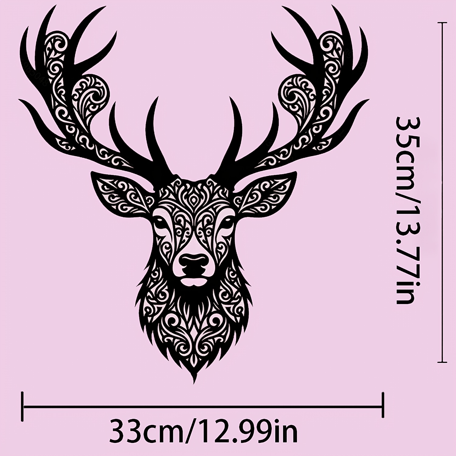 TEMU [2d Flat] 1pc Deer Head Wall Art Decoration, Countryside Stag Wall Decor, Hunting Cabin Wall Hanging, Decor, , It Can For Any Occasion, Such As: