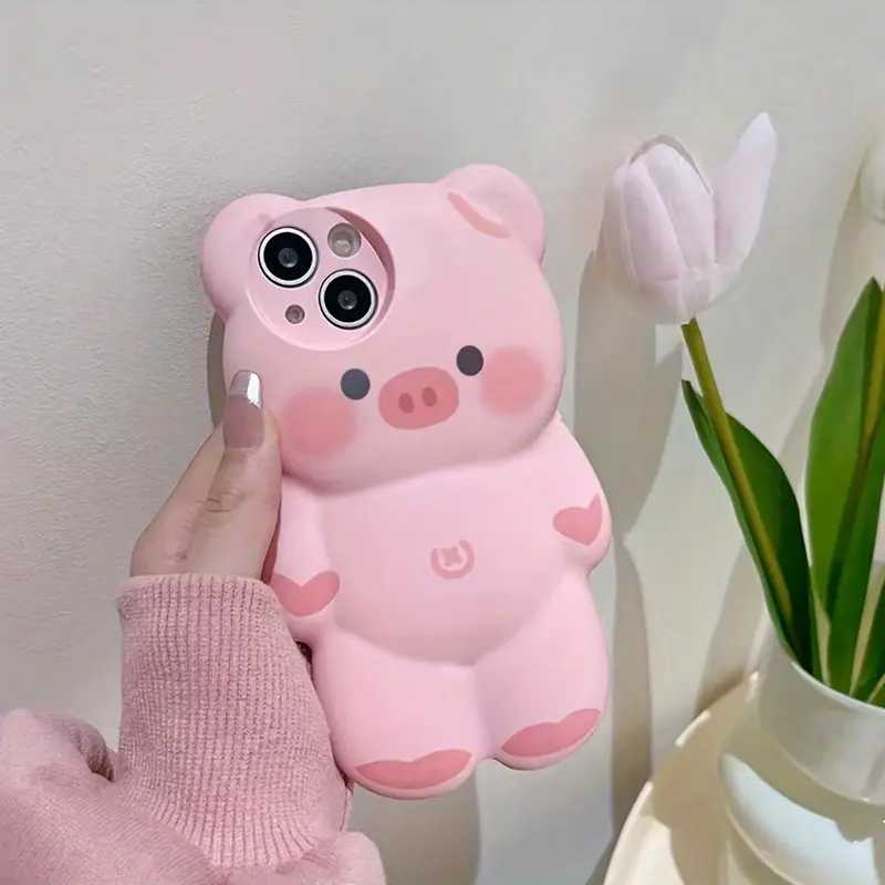ins korean cartoon cute pink 3d pig design mobile phone case - Temu Austria ins korean cartoon cute pink 3d pig design mobile phone case - Temu Austria