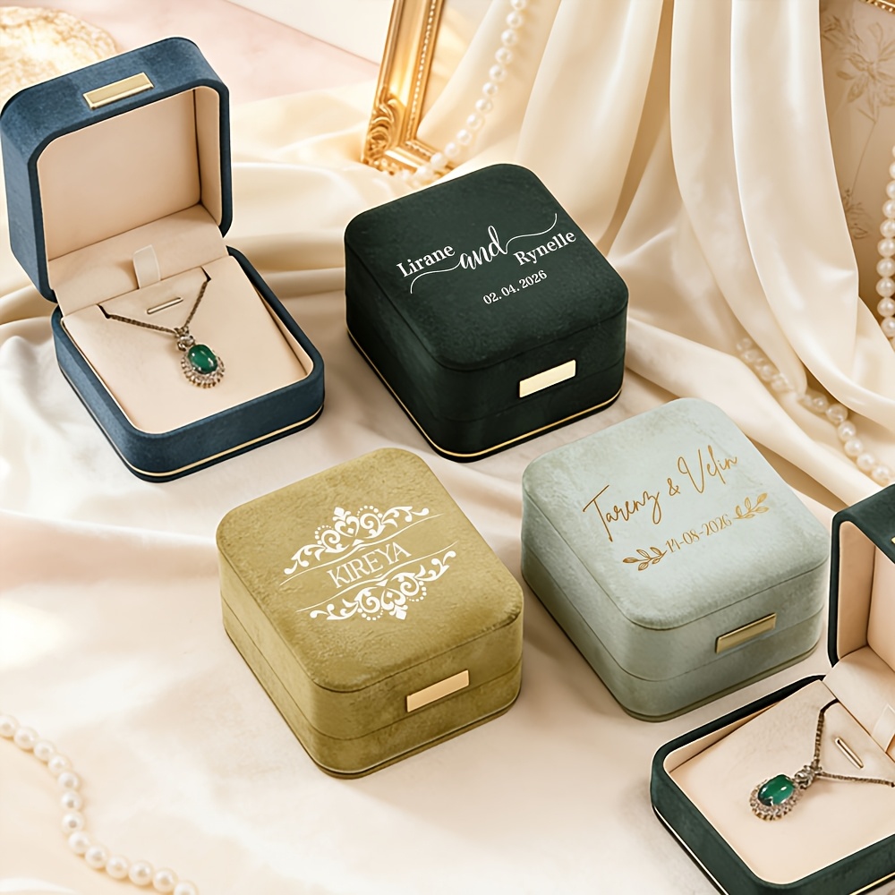Personalized Velvet Pendant Box, Perfect Holiday Gift