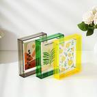 acrylic photo frame set 1pc vertical plastic picture frame for tabletop display oblong transparent frames for wall art certificates posters