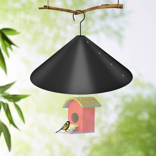 squirrel deterrent for bird feeder pole outdoor hanging birdhouse protector for shepherds hook 16 inches in diameter