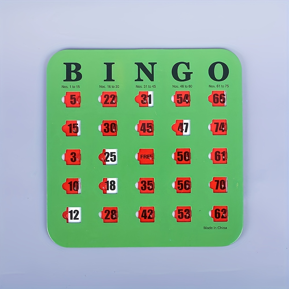 Bingo Game, A Set of Reusable Five-color Bingo Game Card Sets, A Logical Thinking Training Board Game for Family Gatherings, Adult Bingo Cards