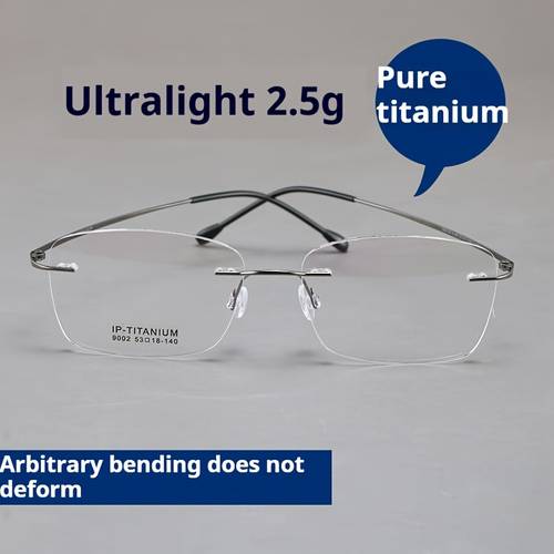 rahmenlose, ultraleichte -druckglasbrille für damen und herren, rahmenlose, gefaltete brillen für damen, ohne batterie