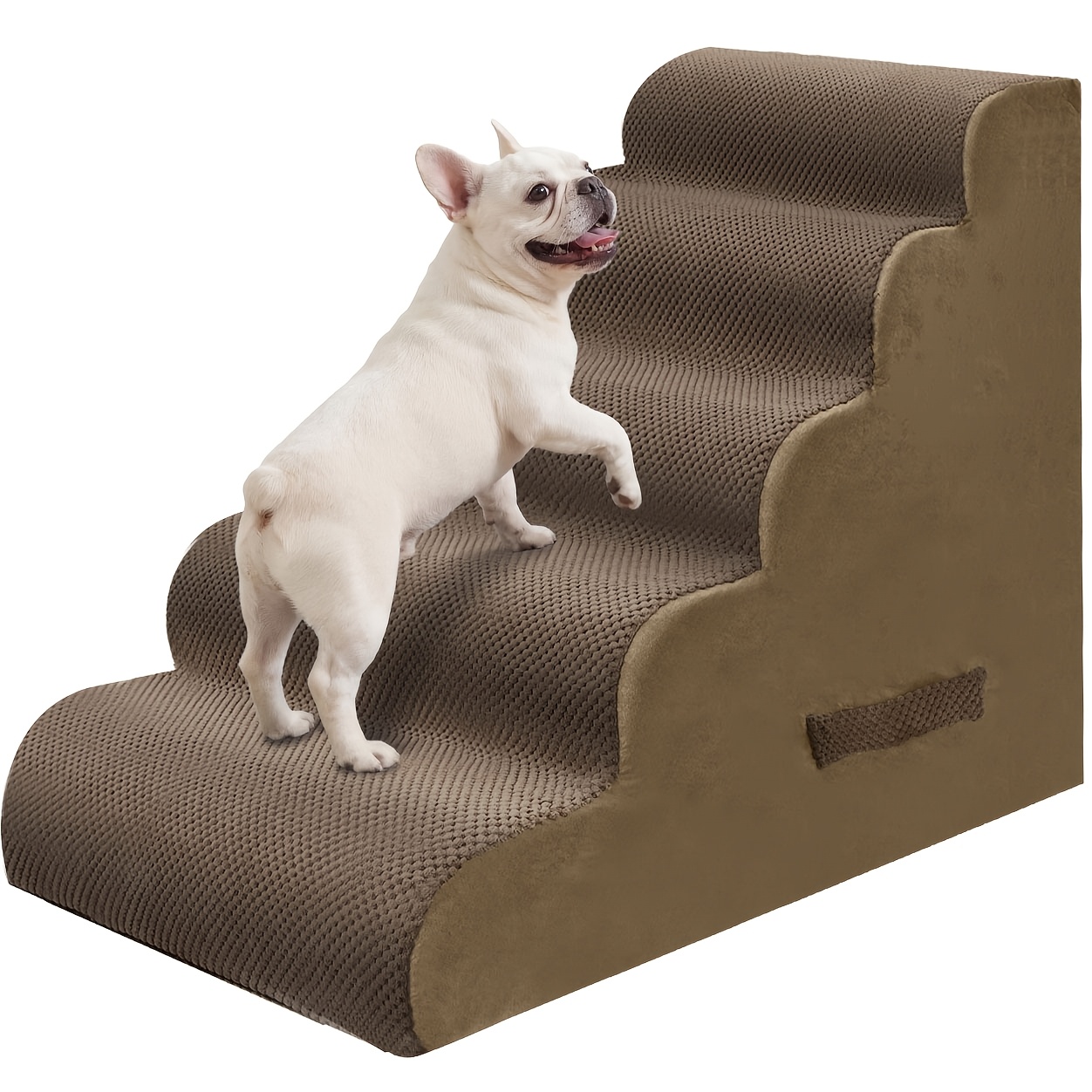 TEMU Pawscart Pet Stairs For Dogs 5-step, 22.8" H Pet Stairs For High Bed, Couch Sofa & Chair, 30d Material Soft Foam Dog Steps With Non-slip Bottom