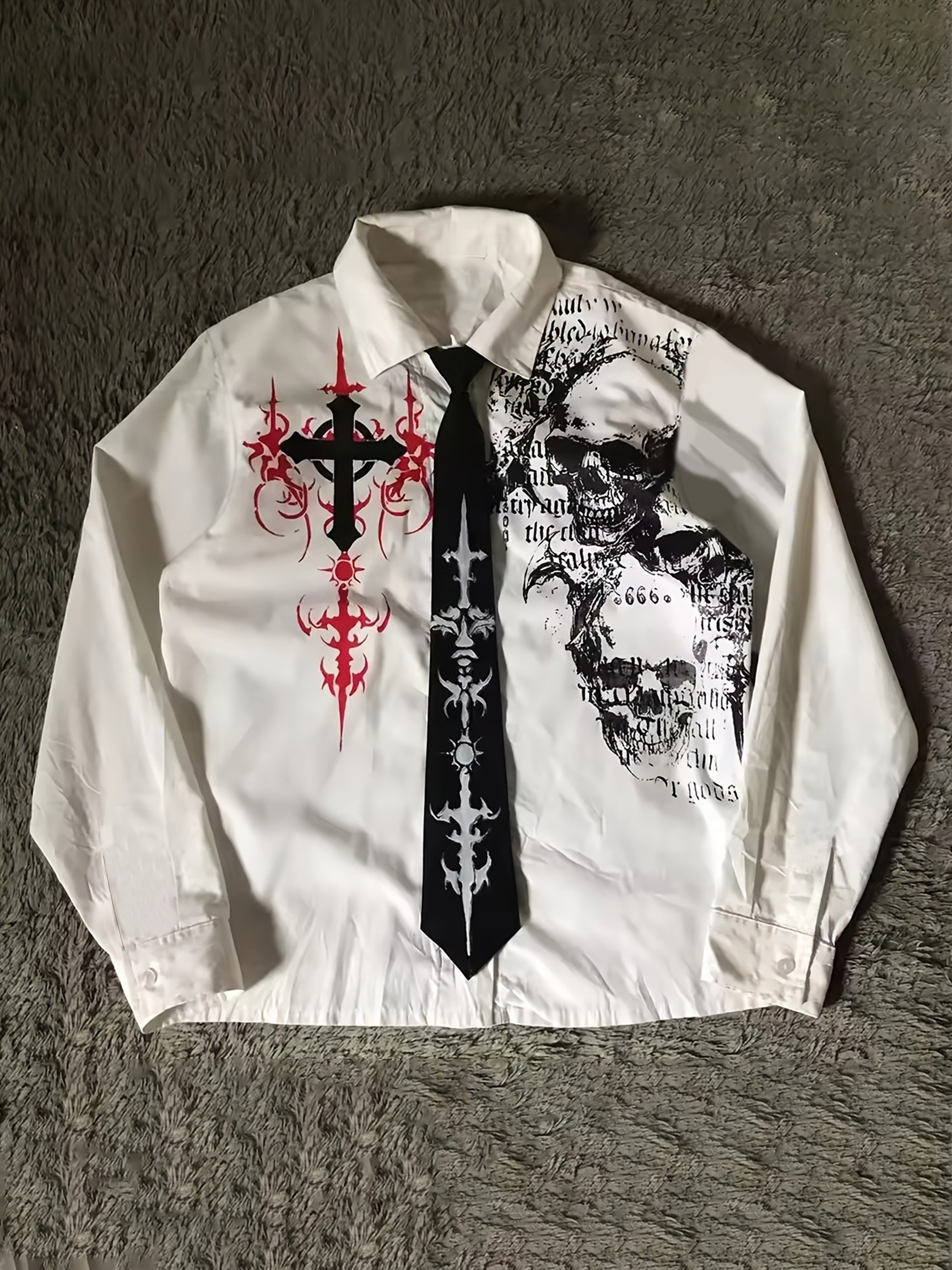 gothic white shirt sold on Temu Australia