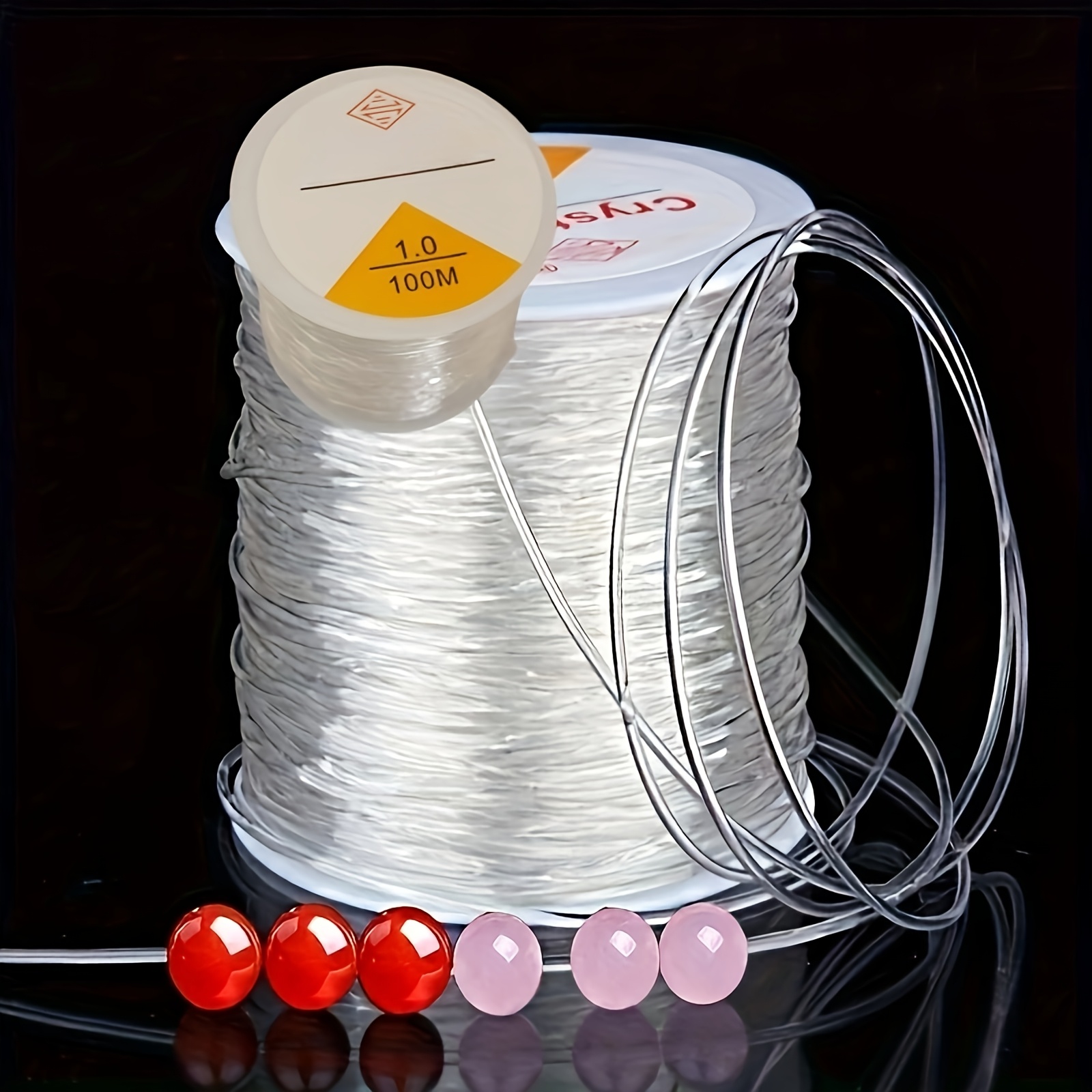 

100m Roll Beading String, 1mm Stretch Cord For Making, Plastic Bead String For Bracelets And Necklaces, Bead Cord Set