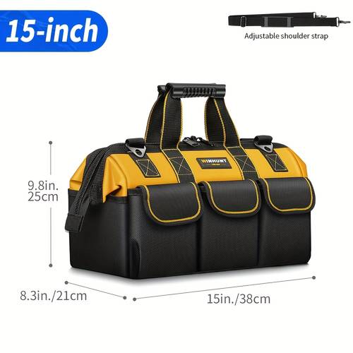werkzeugtasche für männer, robuste werkzeugsack mit breitem öffnungsbereich – ideal für elektriker, und