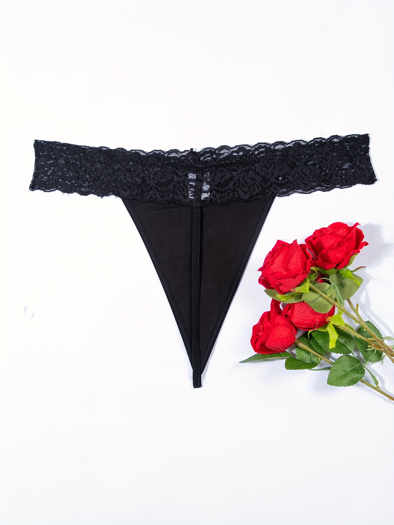 String Sexy Femmes Taille Couture En Dentelle Chaude - Temu France