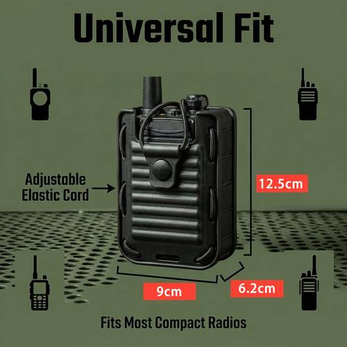 universal fit with smart tension technology for secure hold and compatible with molle system and belts up to 2 5 inches wide works with apx6000 apx8000 gp350 ht750 mt1000 mts2000 and similar devices