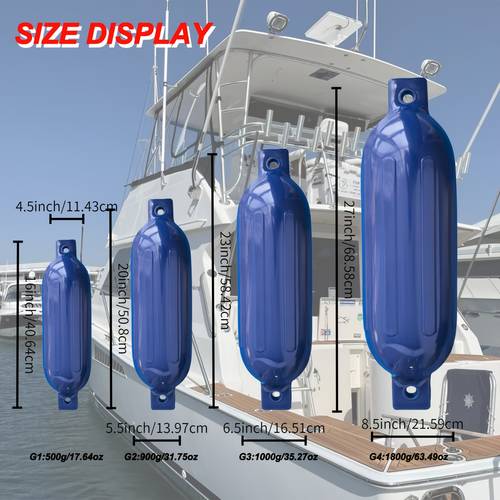 marine boat fender 2 packs pvc yacht boat fender g1 g2 g3 multiple sizes