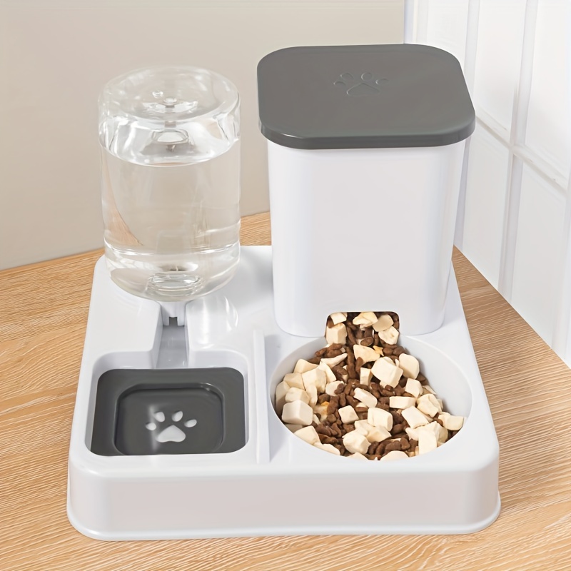 

Pet Feeder And Water Dispenser Set, Large Capacity, Dual Pet Bowl, Gravity-fed Food And Water System, Material, With No Batteries Required For Cats And Dogs