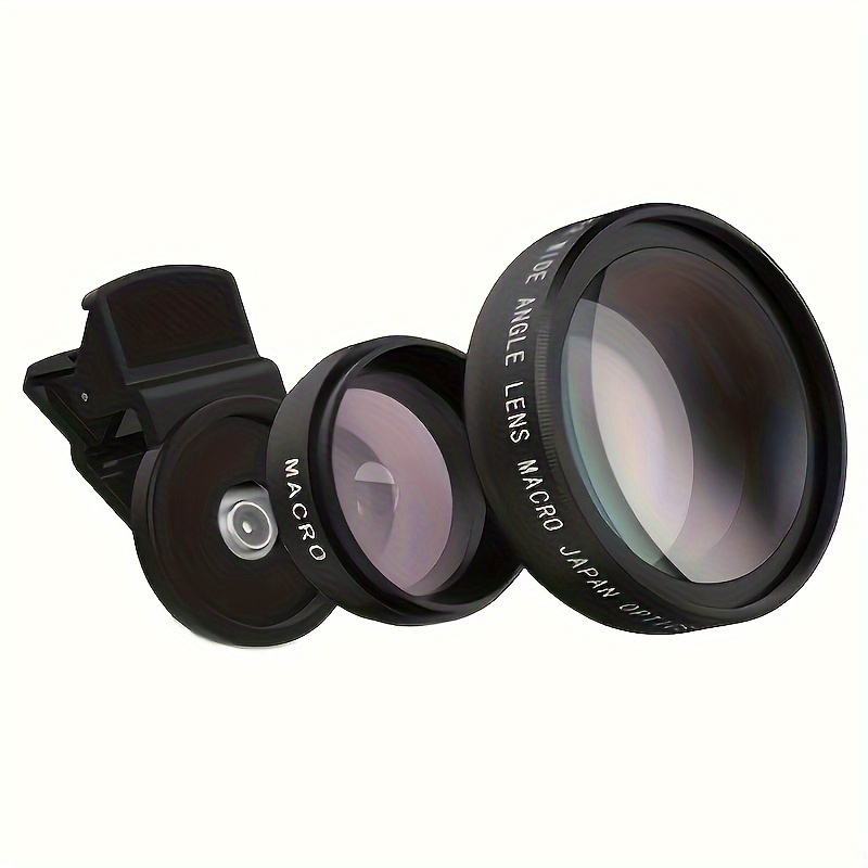 

1pc Lens Clip Universal Mobile Phone 37mm 0.45x 49uv Super Wide Angle + Macro Two-in-one Mobile Phone Lens Detachable Lens