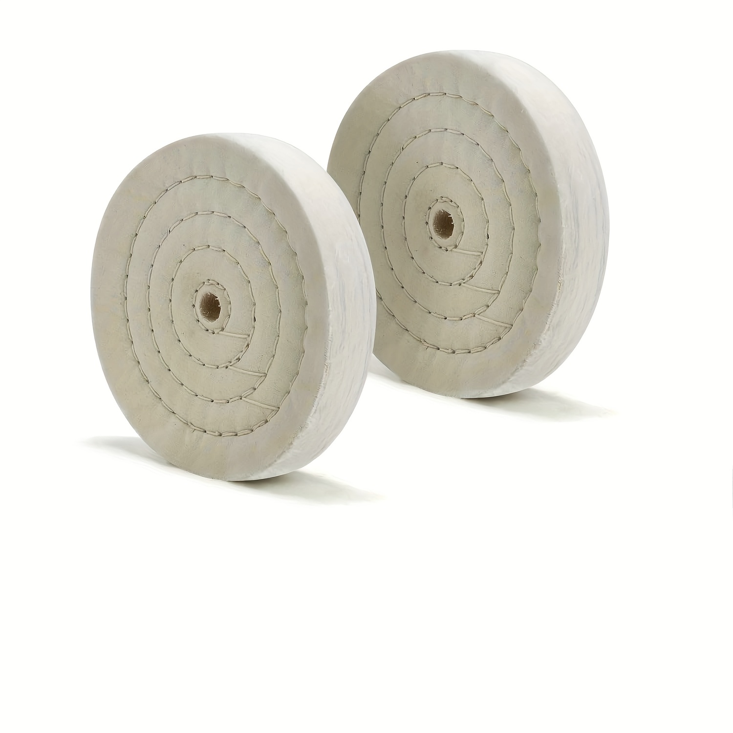 Image of 2 Pack 15.24 Cm Thick Polishing Wheel, Suitable For Bench Grinder Tools, Wood Carving, Diamond Carving And Jewelry Polishing Wheel