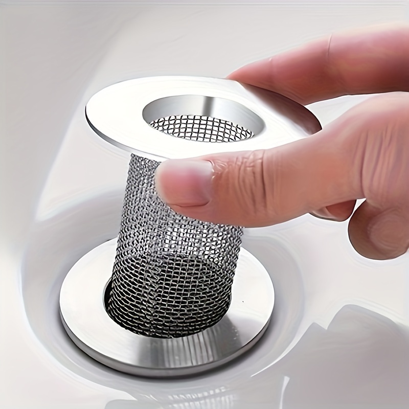 

Stainless Steel Drain Filter: Hair & Stopper For Washbasin, Bathroom & Shower - Seamless Drainage Solution, Easy Clean, Ideal For Home & Hotel