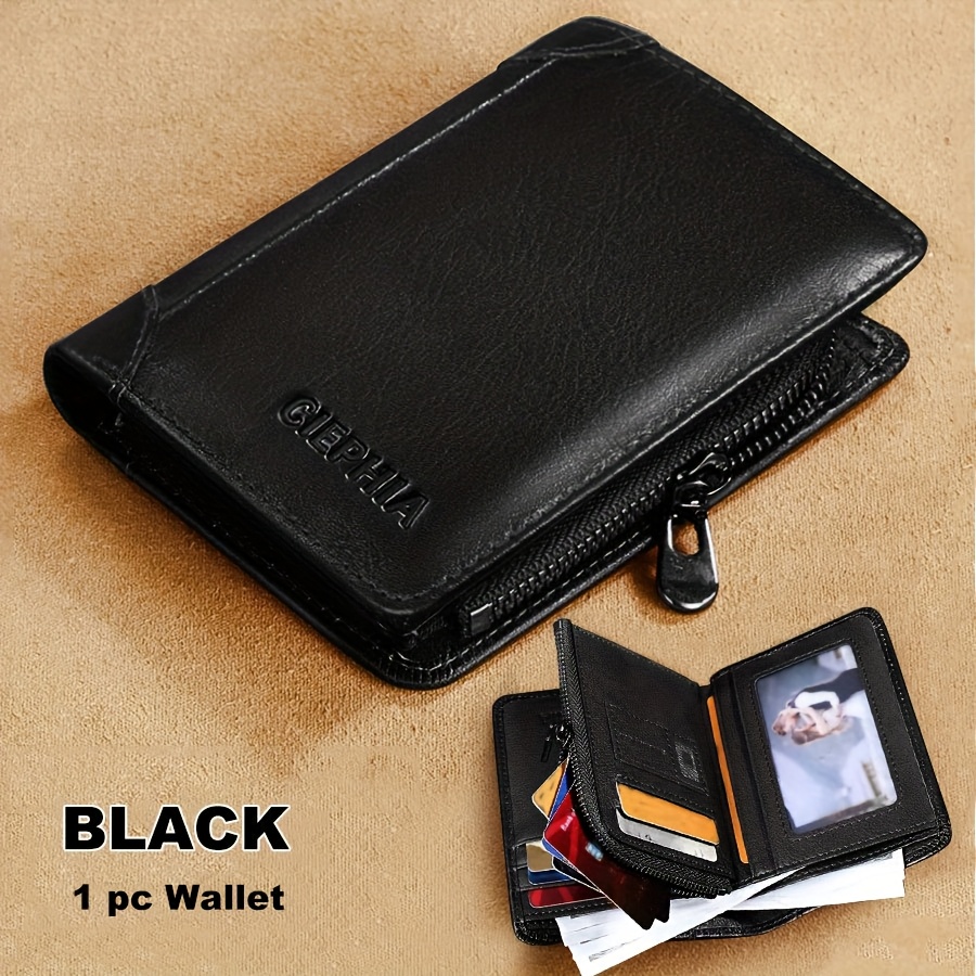 Voyager Leather Clutch Wallet - Brown