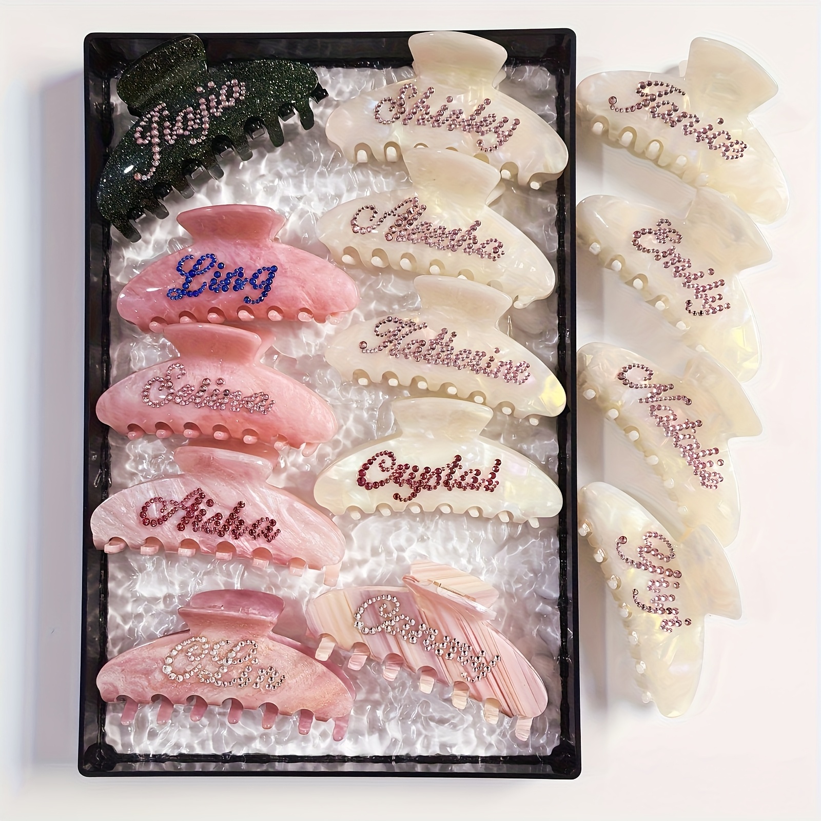 1pc personalized name hair clip for women custom   oval hairpin with multi color options elegant wedding bridesmaid mother s day christmas gift fits   hair special occasion sparkling     accessory gift     fine     Product details 5
