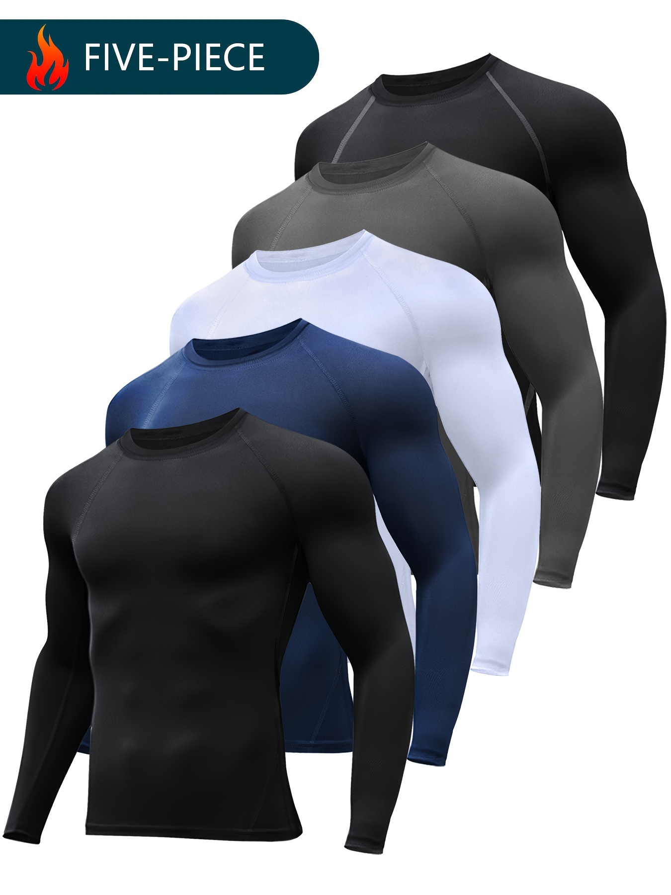TELALEO 3, 2, 5/1 Pack Boys' Girls' Compression Shirts Youth Long Sleeve  Undershirt Sports Moisture Wicking Baselayer, Black/White, Medium :  : Clothing, Shoes & Accessories