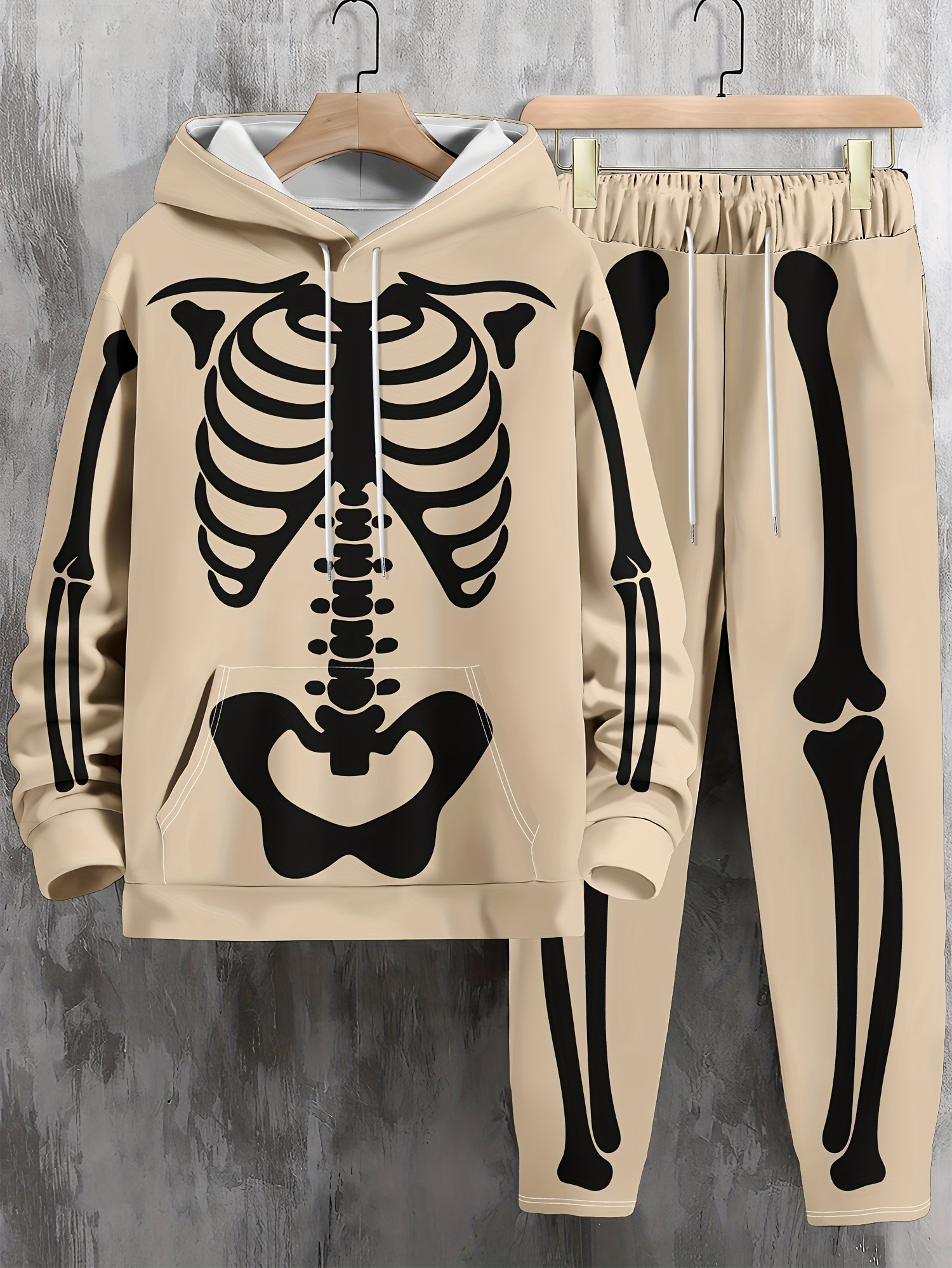 conjunto casual sudadera estampado esqueleto hombre Temu Guatemala