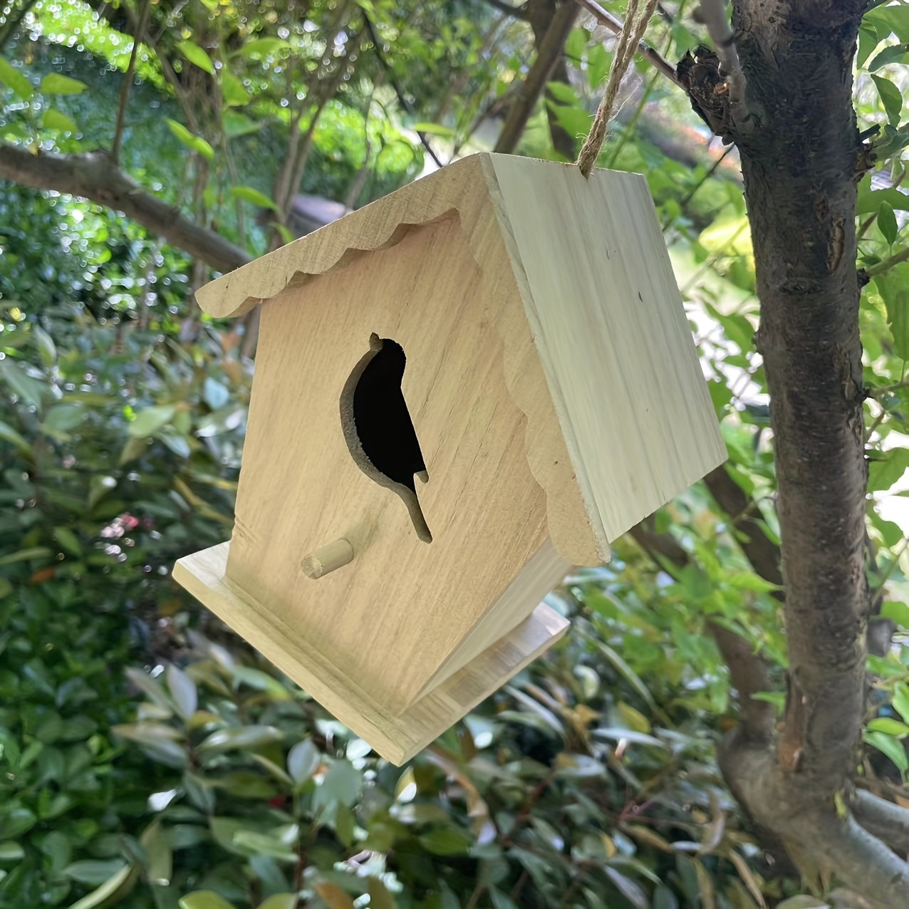 Casetta per uccelli in legno, resistente alle intemperie, mangiatoia per uccelli selvatici, mangiatoia per uccelli selvatici, mangiatoia per uccelli, da posizionare in giardino, balcone