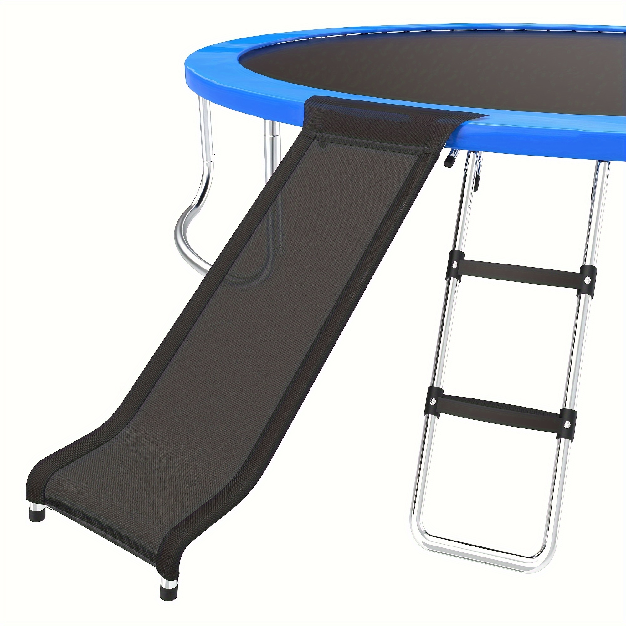 

Trampoline Ladder , Universal Trampoline Ladder & Slide 2 Step Wide Trampoline Safety Ladder Stairs And Strong Tear Resistant Trampoline Slide