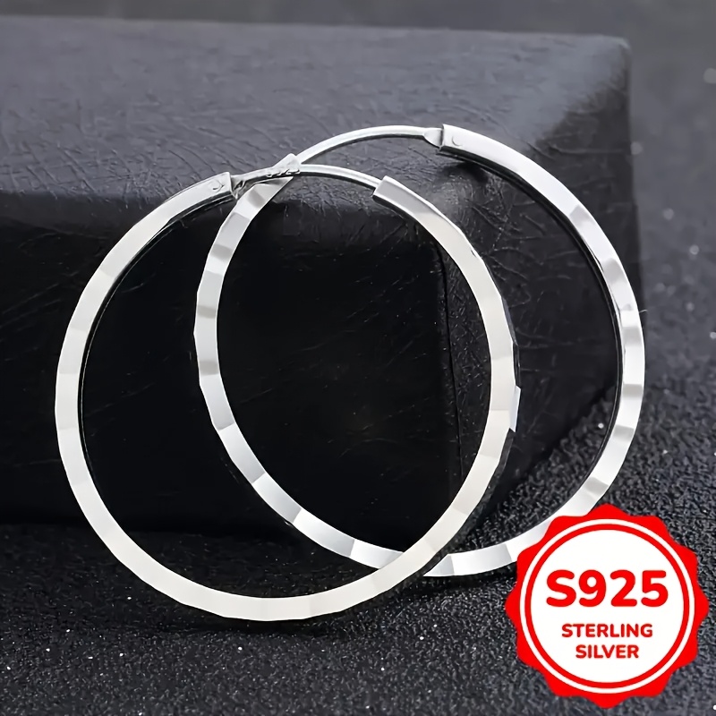 925 Silver Hoop Earrings for Women with Packaging - Perfect Gift