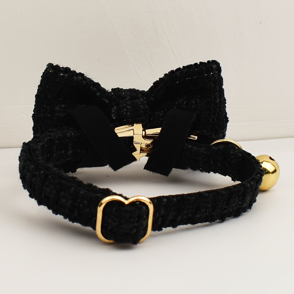 Custom Cat Collars with Bows and Bells, Adjustable Design