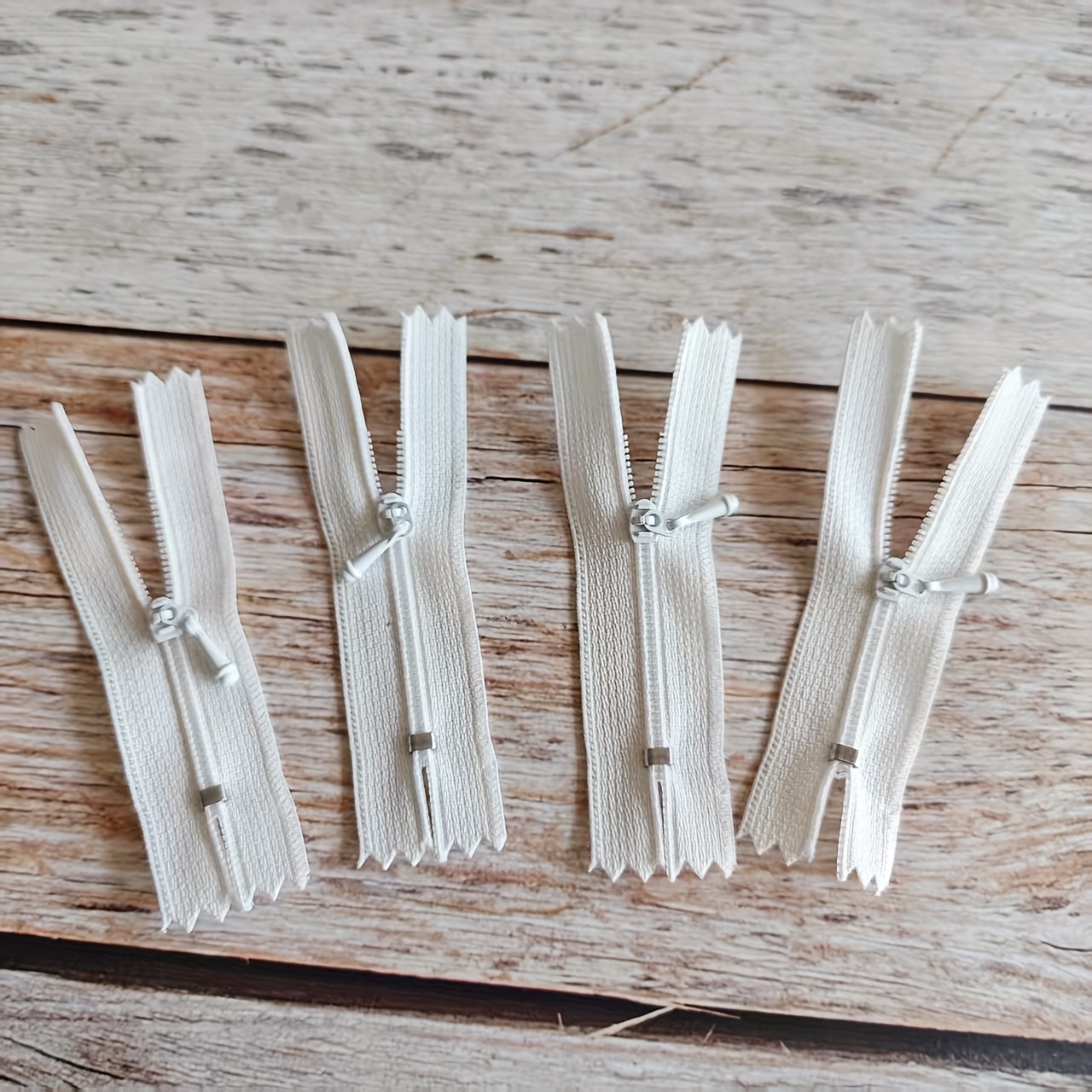 Image of 4 Ultra- Zipper Doll Clothes Zippers - Size 0 2-inch Long Micro Nylon Zippers, Suitable For Doll Clothes, Purses, And Diy Sewing Accessories