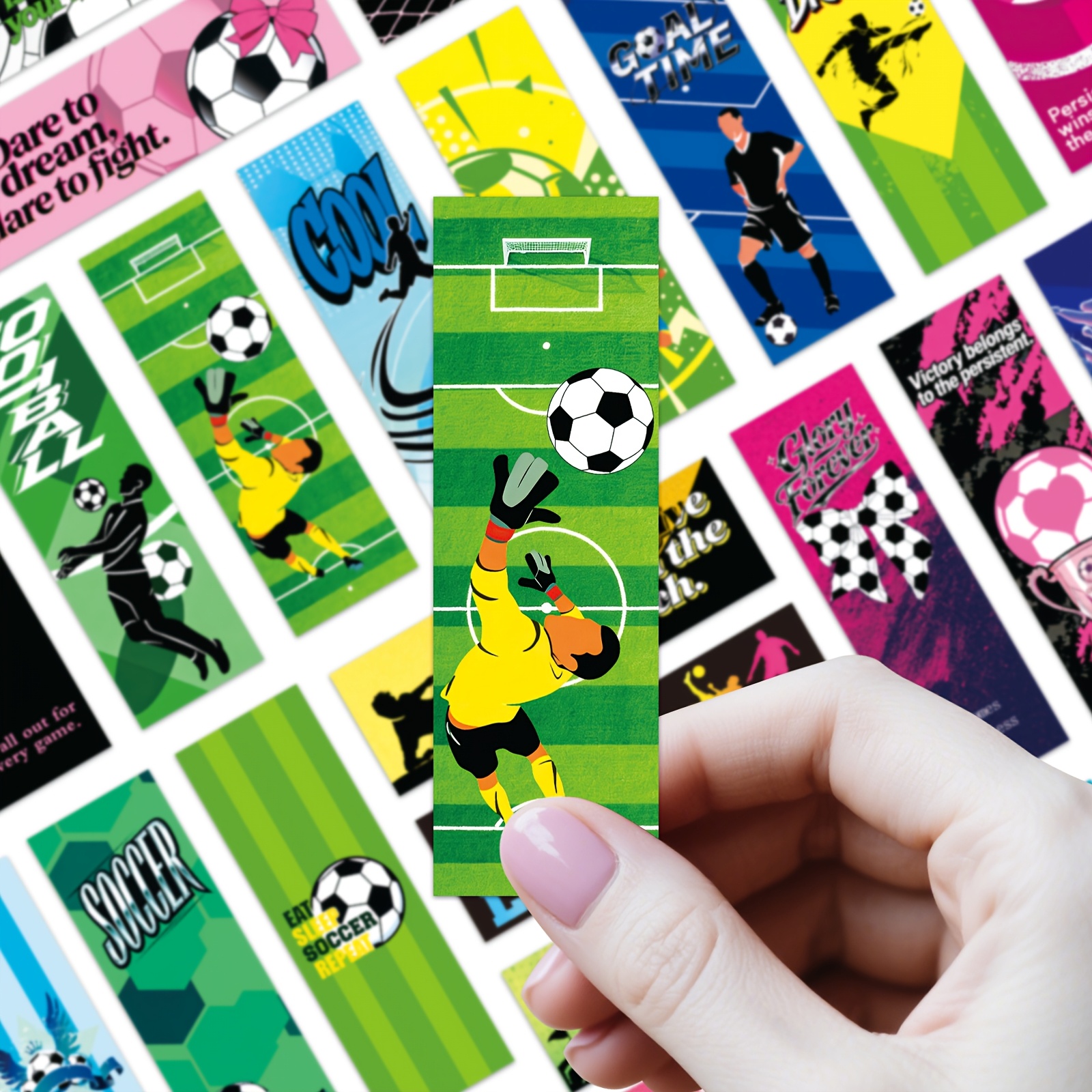 TEMU 30pcs Soccer Bookmarks Reading Book Page Book Annotation Student Creative Gift Decoration Page Marker Paper Bookmark Materials