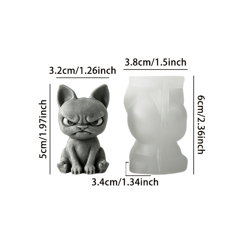 Resin Silicone Mold - Three-dimensional Puppy Silicone Mold For Handmade Diy Candles//diffuser Stones/plaster Sculptures, Creative Decoration Mold