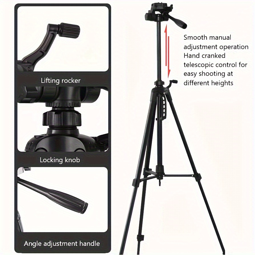 versatile metal tripod stand for dslr cameras smartphones sturdy photography camera accessories tripod stand for phone details 7