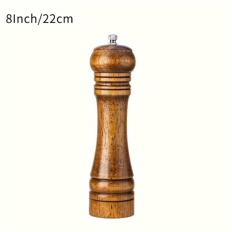 TEMU Manual Solid Wood Pepper Grinder, Black Pepper, Pepper, Sea Salt Grinding Bottle, 5-8 Inch Seasoning Bottle Grinder