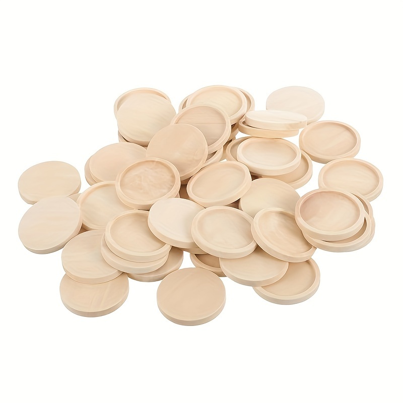 

20pcs Gdgdsy 30mm Wooden Cabochon Pendants - Making & Crafting, Wood , Ideal For Handcrafted Projects, Jewelry Making Supplies