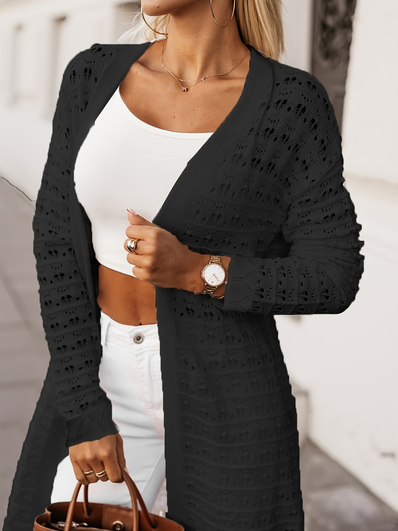 Ankle length cardigan plus size best sale