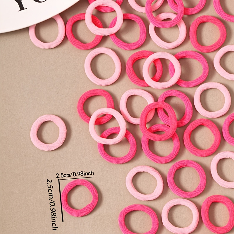 100pcs Random Colors Towel Ring Headband, Seamless Hair Tie