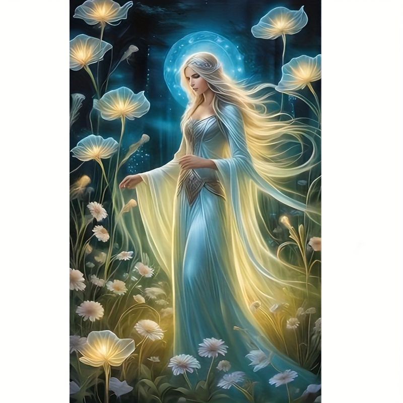

Noble And Elegant Princess 5d Diy Diamond Art Painting For Beginner, By Number Kits Embroidery Rhinestone For Wall Decor