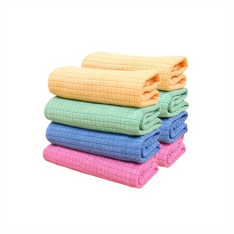 E-shop 4/8 Stk. Multifunktionale Mikrofaser Küchen-Schabpads mit kleinem Gittermuster, saugfähig, Staubentfernung, fusselfrei, leicht zu reinigendes