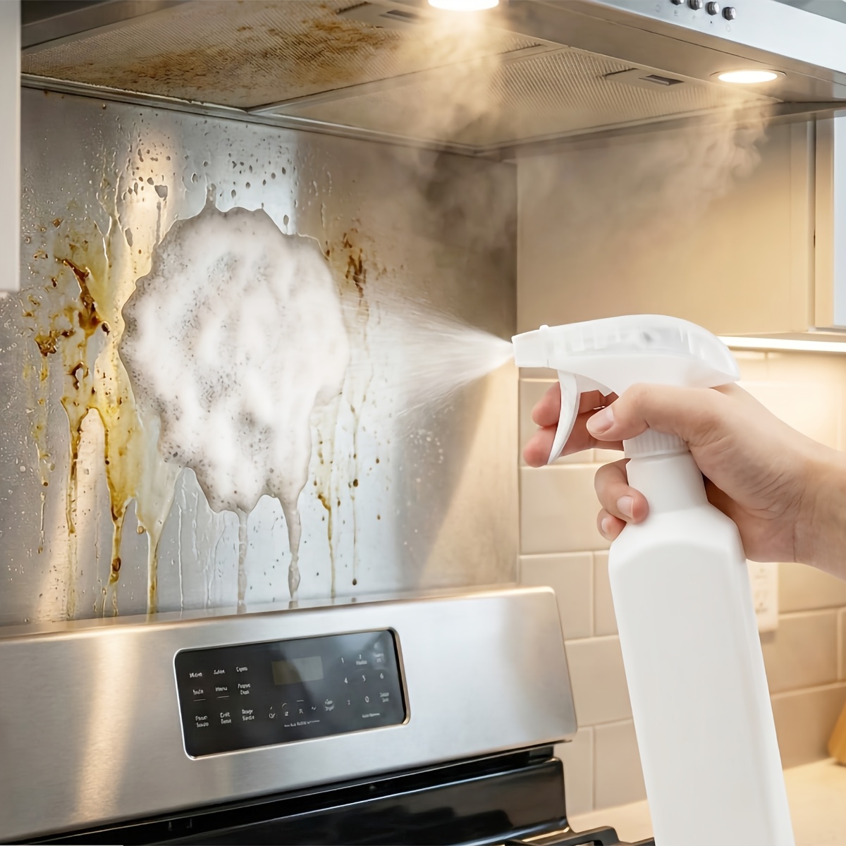Image of 600ml Detergent Dispenser Spray Bottle (detergent Not Included), Fine Foam Spray, Hdpe Material, Acid- Compatible, Transparent Level Indicator On Side