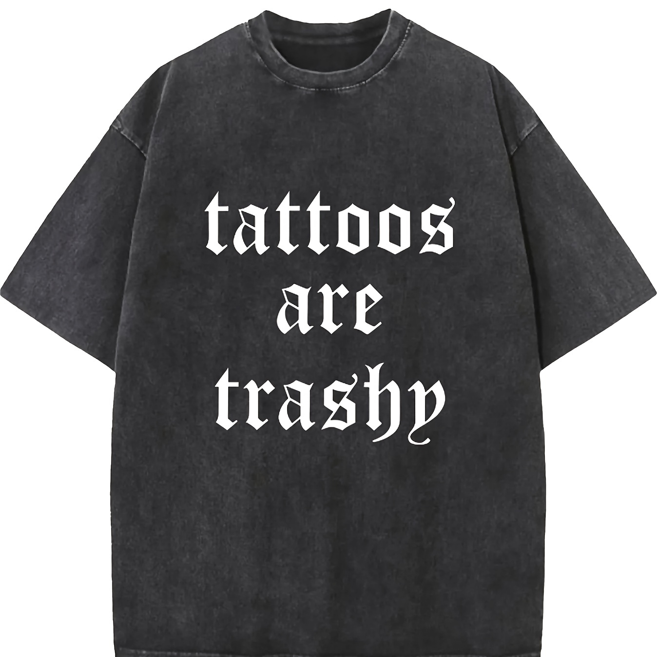 

Tattoos Are Trashd Breathable Vintage Oversized Cotton T-shirts Comfortable Cool Casual Crew Neck Retro Tops For Men