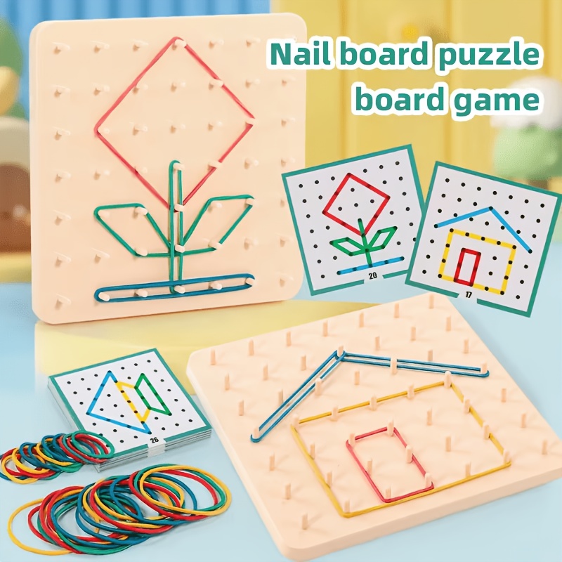 Geometric Shape Puzzle Board, Educational Game