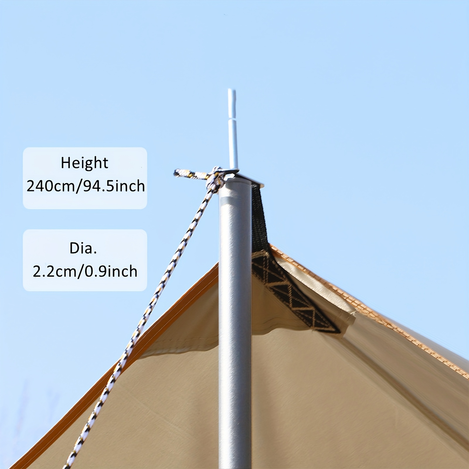 1 Kit Hammock Canopy, 210D Oxford Sunshade Portable Shelter Canopy Including Accessories for Camping Hiking Picnic Backpacking, Outdoor Sun Shade Sail for Patio Lawn Garden