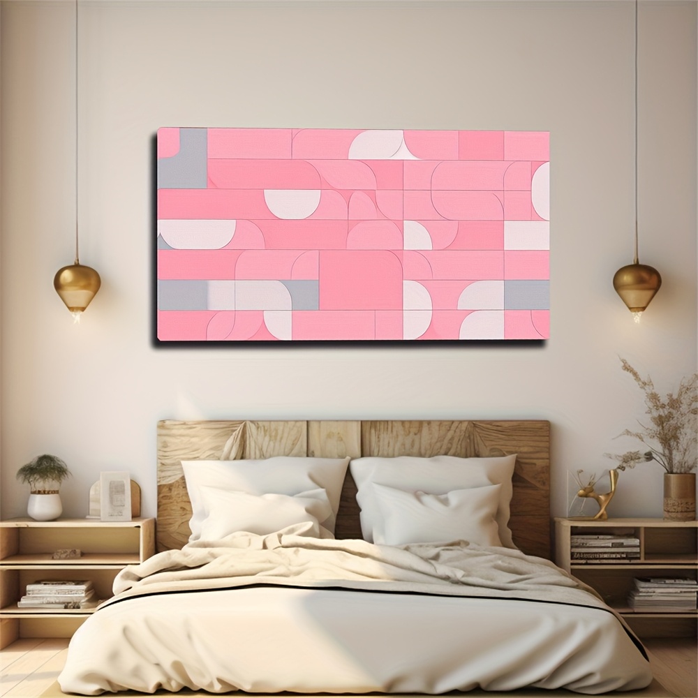large size unframed oil painting spray painting restrained abstract geometric figures 50x100cm and 20x40 inches party gifts let people   suitable for gym theater dance hall and other   wall decoration