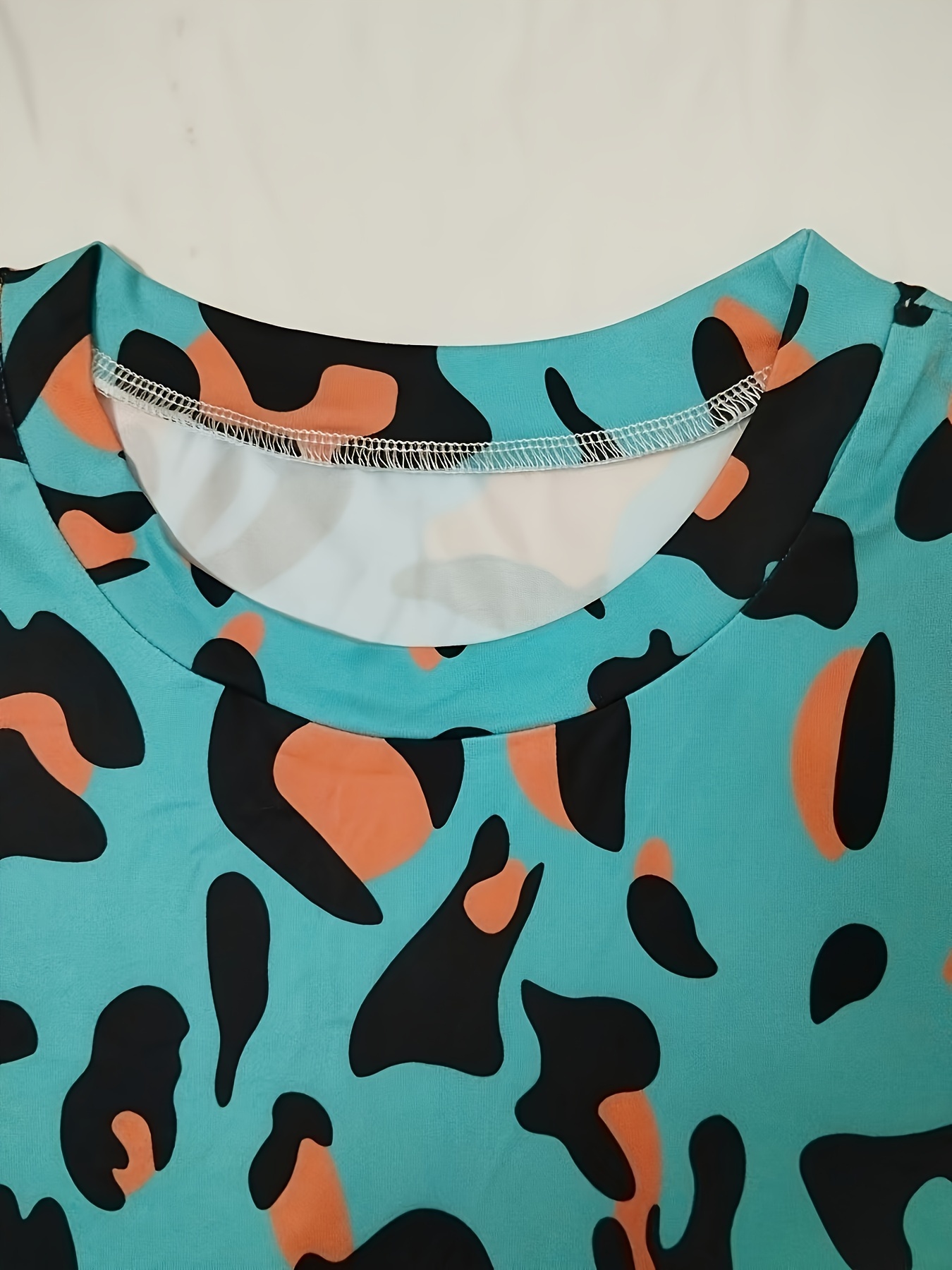 Damen Leopardenkleid Midilänge - Figurbetont Mit Rüschen