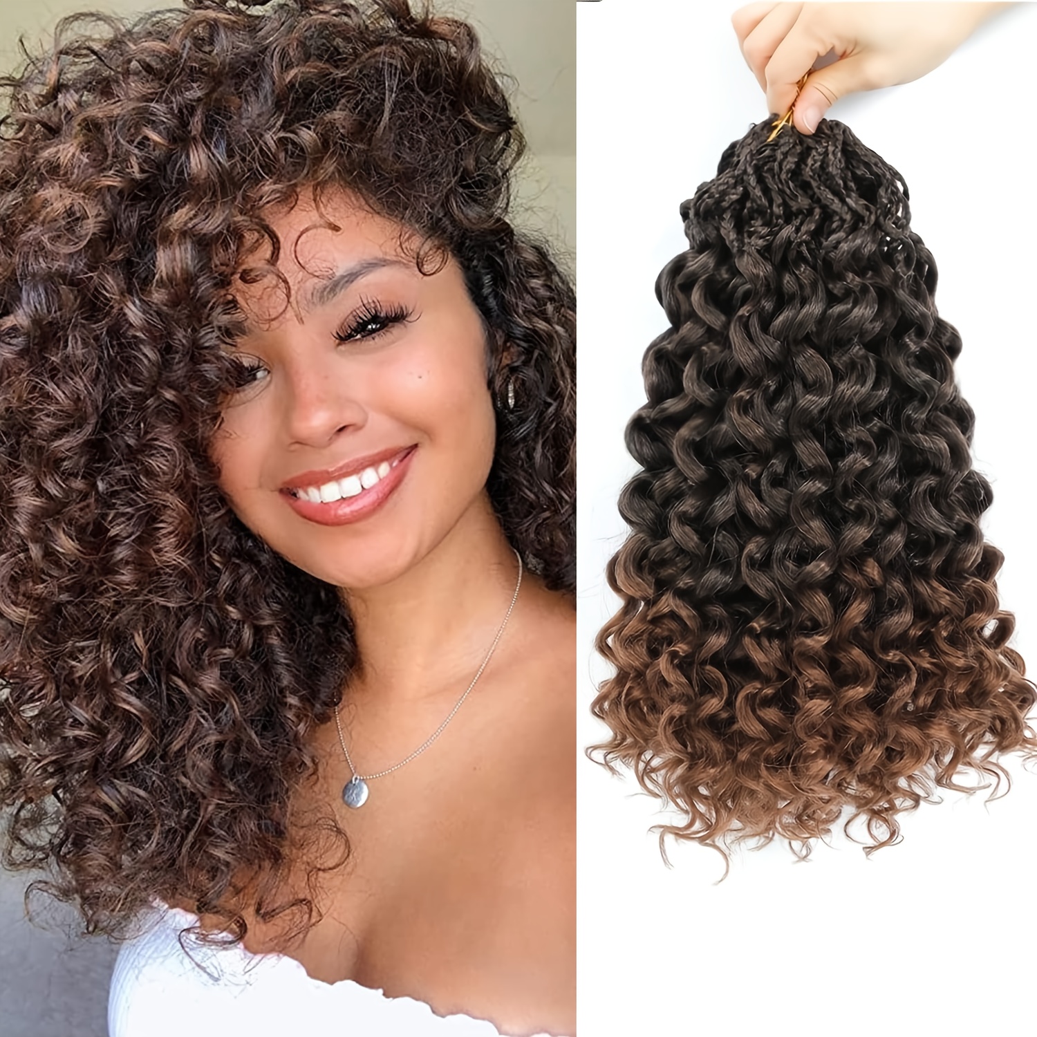 pretwisted gogo curl crochet hair 14 inch 8 packs short - Temu