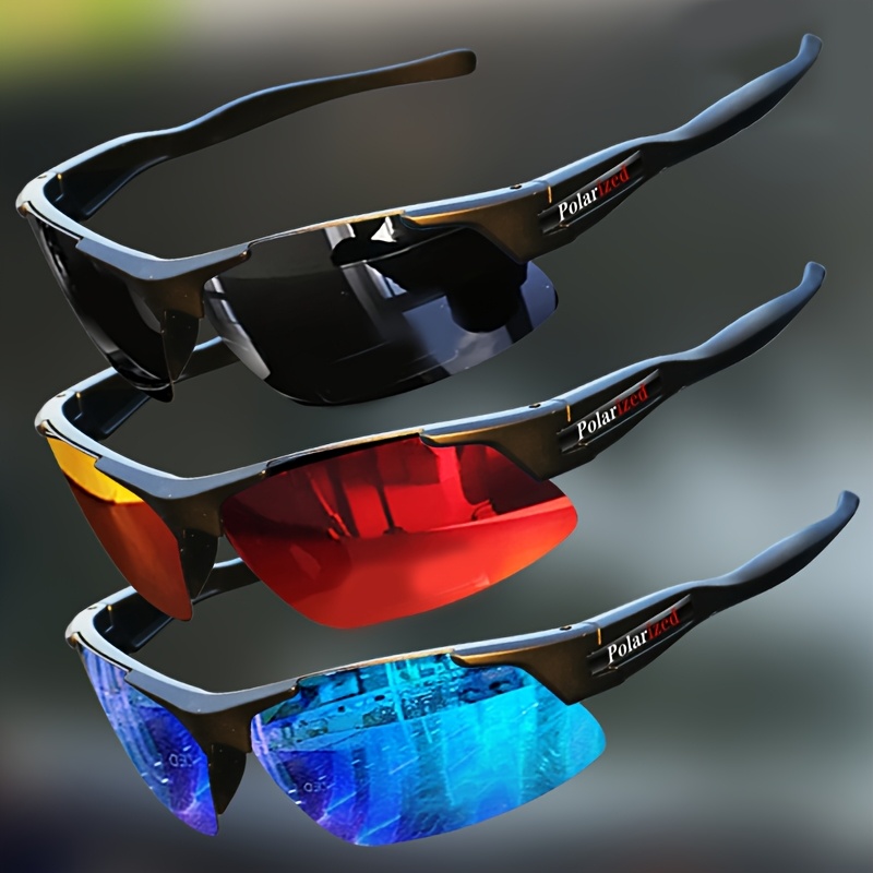 1pc 3pcs combo set semi rimless for men   durable frame hd polarized lens suitable for and casual activities christmas gift ideas