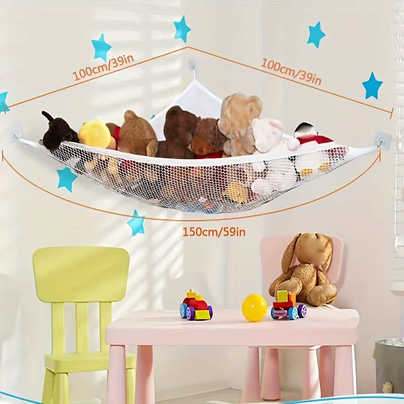 Hanging nets for stuffed animals best sale