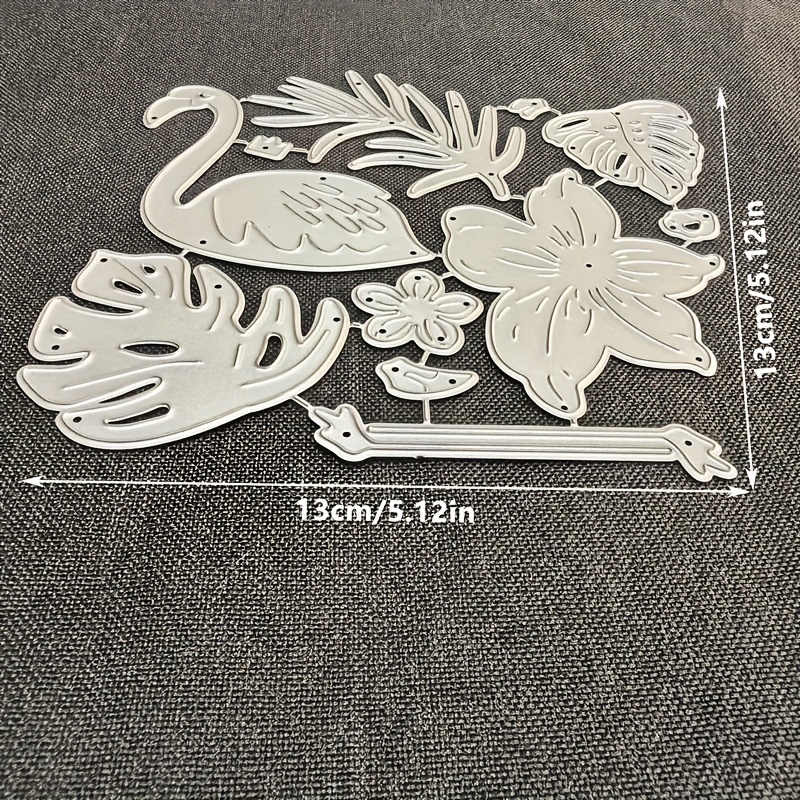 TEMU 1pc Flamingo-shaped Metal Die For Cutting, Perfect For Scrapbook Embellishments, Embossing, And Greeting Cards. Ideal For Making Album Cards And