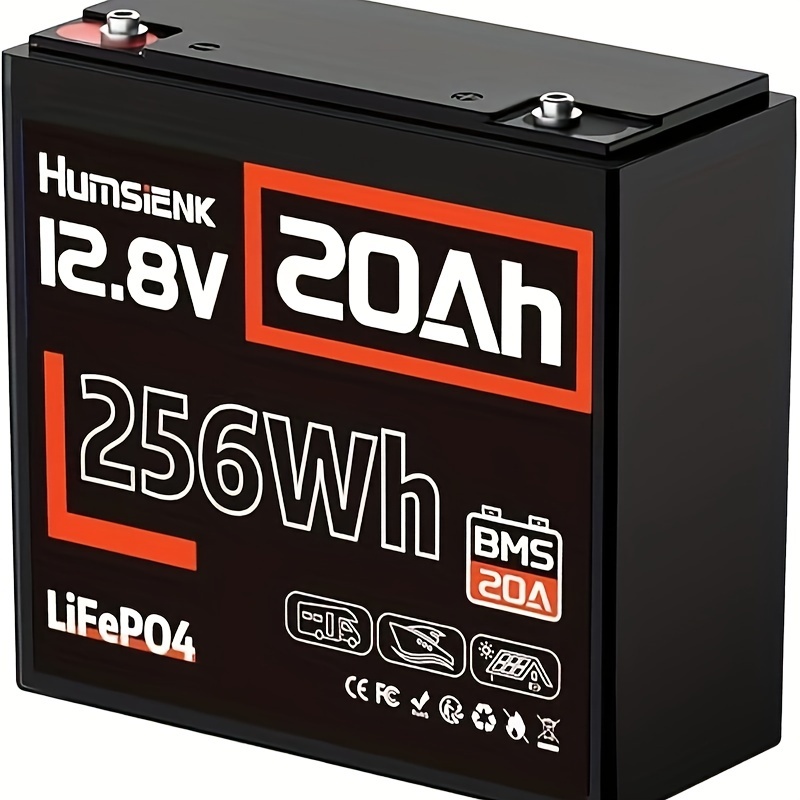 

12v 20ah Lifepo4 Battery, 20000+ Cycles 12v 20ah Lithium Battery Built-in 20a Bms 256w , Great For Camping, Solar Setup, Live Imaging , Rv/golf Cart/boat Auxiliary Battery, Radio