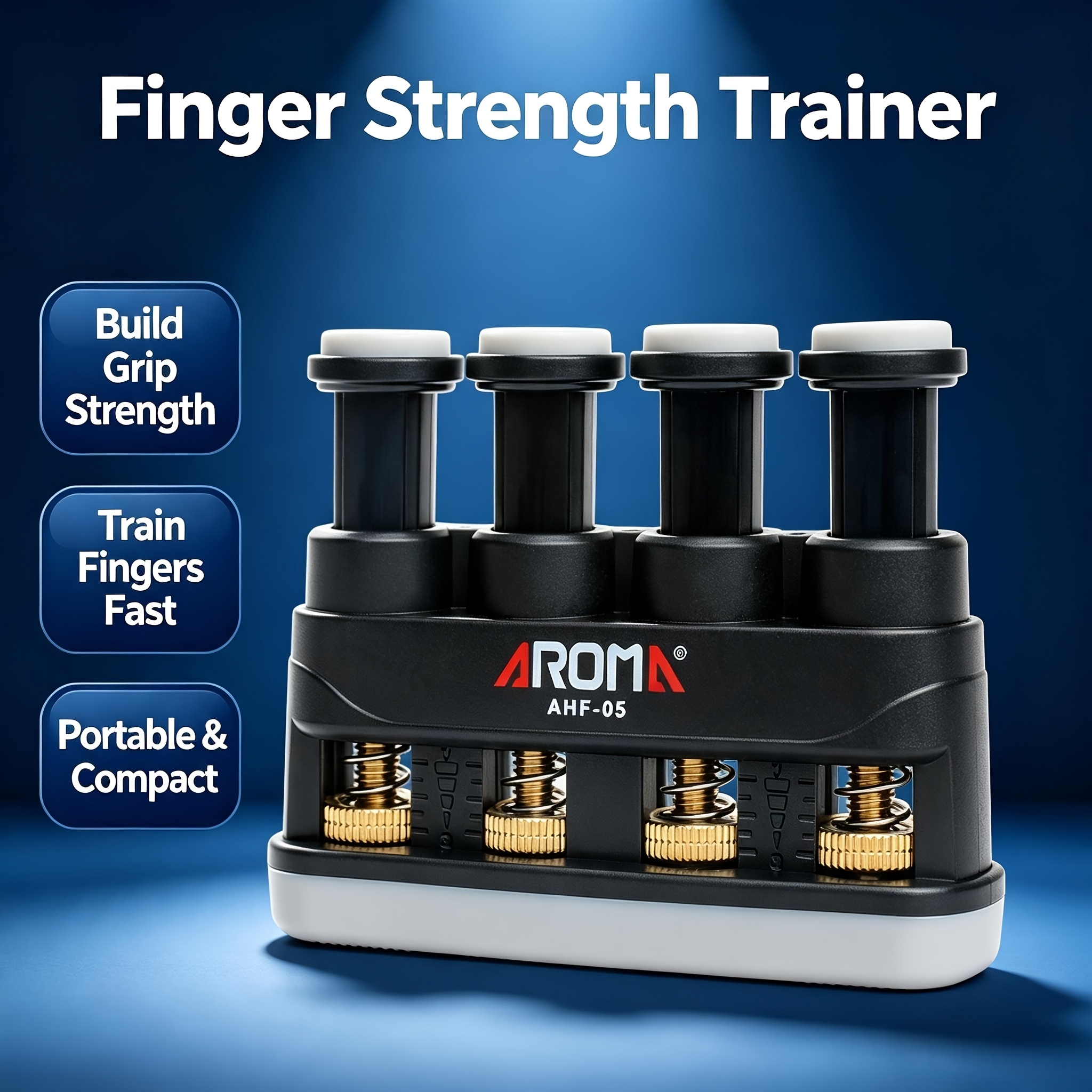   ahf 05 guitar finger exerciser adjustable finger strength trainer for guitar   ukulele piano players hand grip training tool