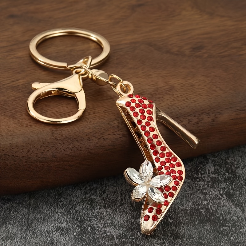 TEMU 1 llavero de zapatos de de cristal con diamantes de estilo europeo, regalo de para y novias - Ropa, bolsos, colgantes, llaveros para hombres y
